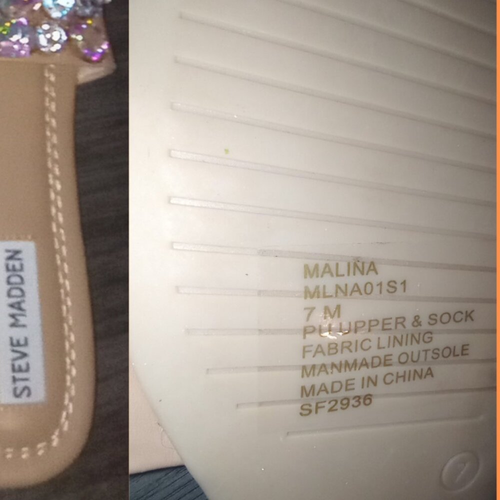 STEVE MADDEN Malina Gemstone Slide Sandal - NEW NWOT Women's Size 7 - Picture 4 of 4